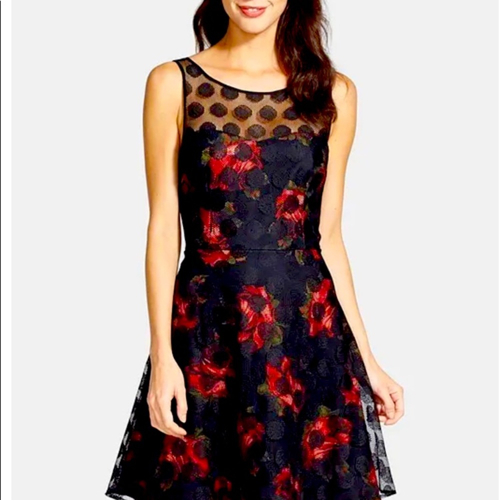 Betsey Johnson Floral Holiday Party Dress Siz 8